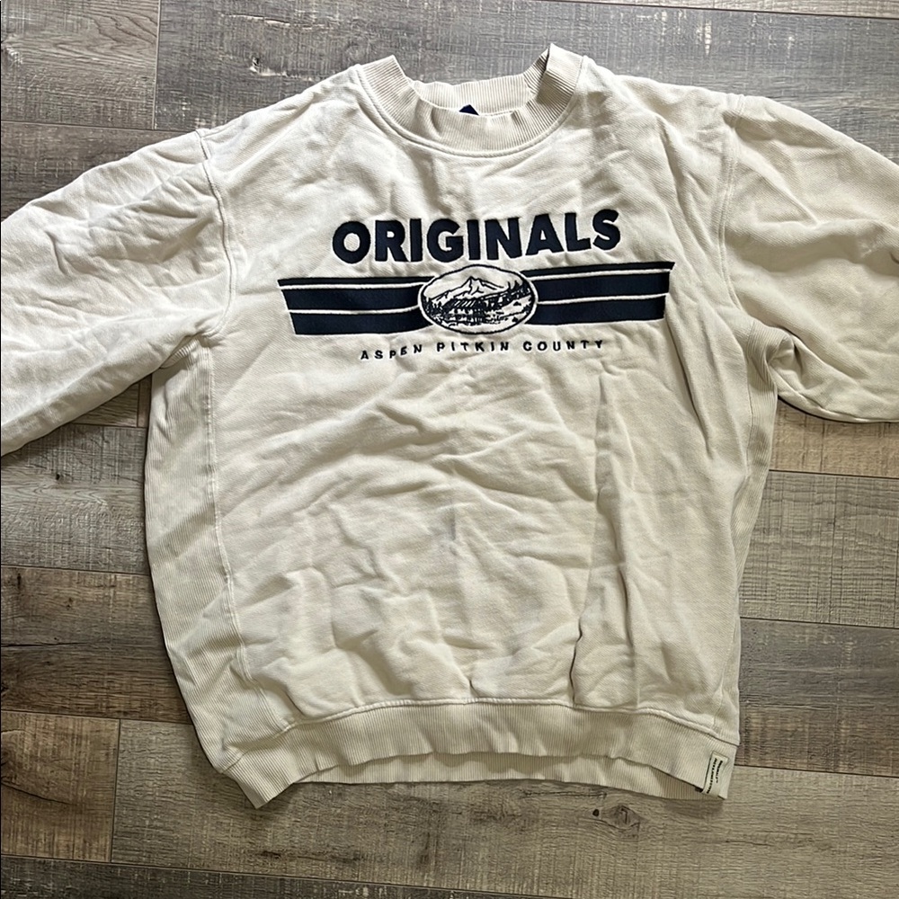 Aspen Originals Cream Sweatshirt, size Small